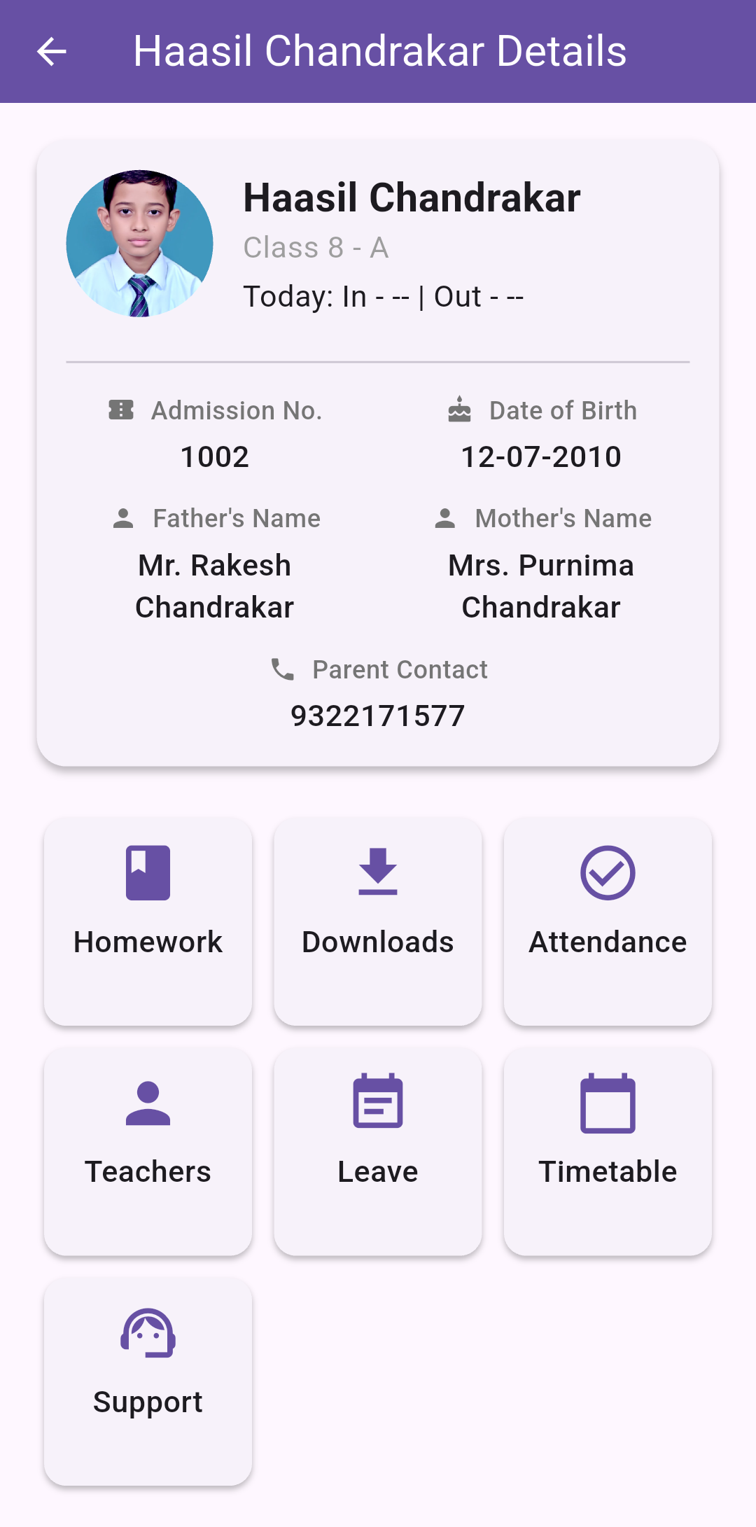 Student Details